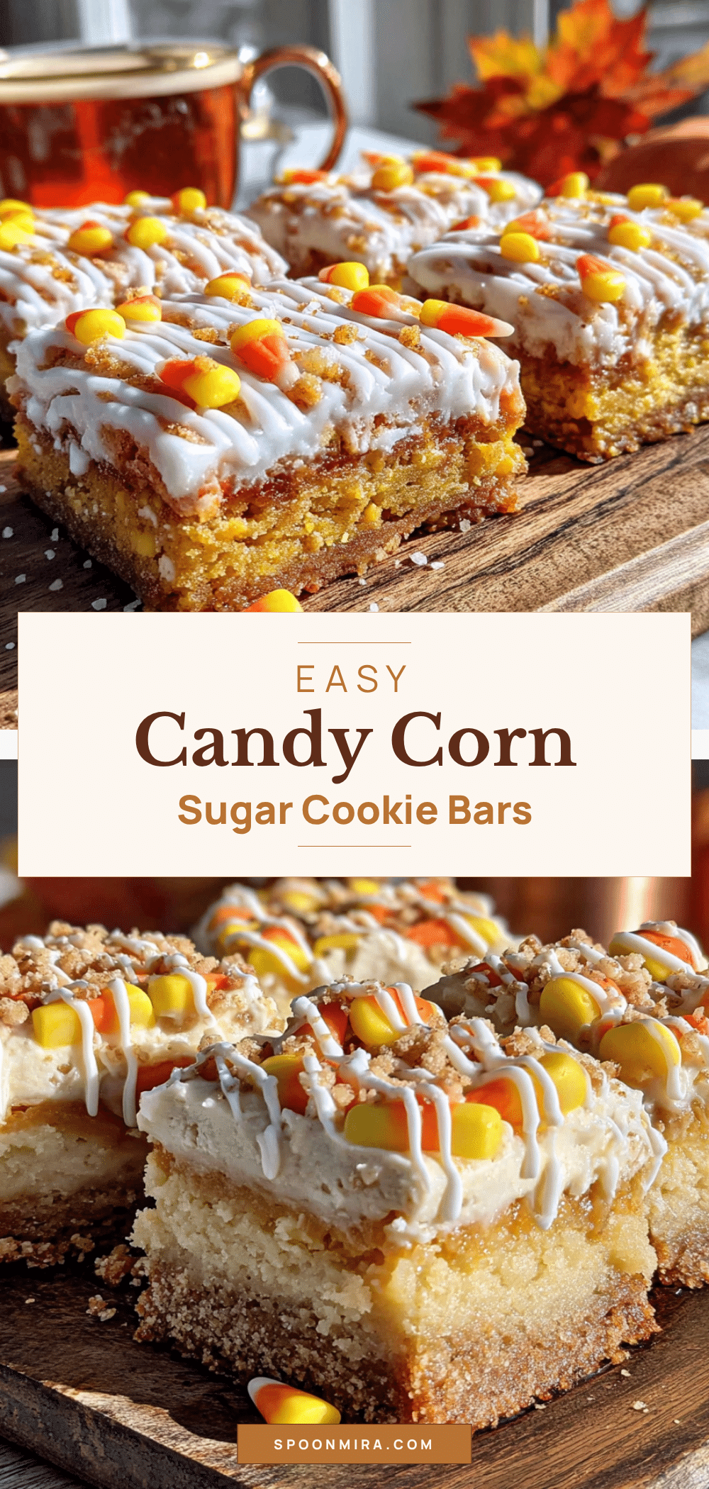 candy corn sugar cookie bars recipe