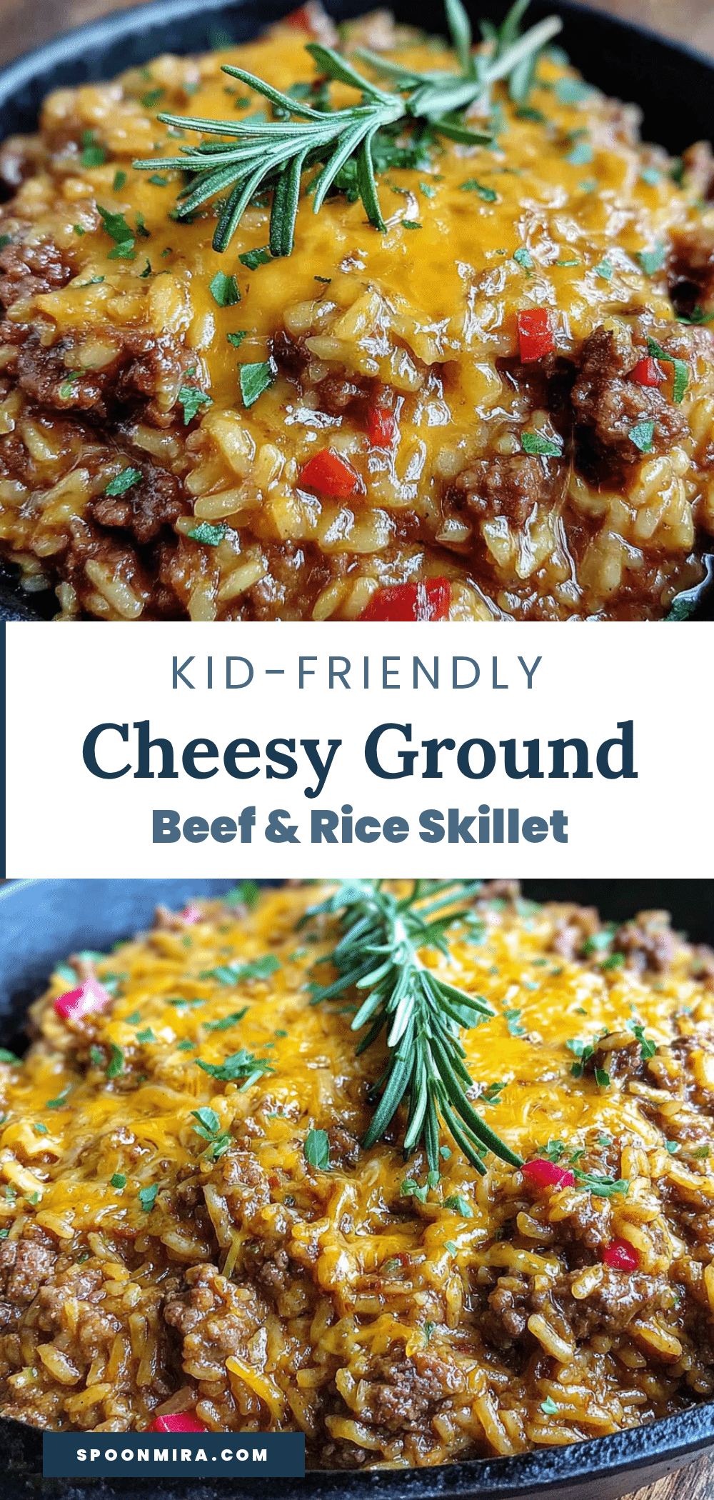cheesy ground beef and rice skillet recipe