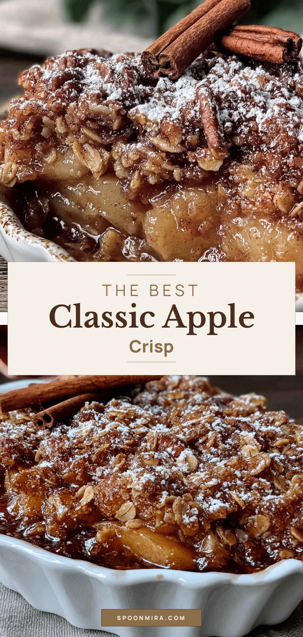 classic apple crisp with oat pecan topping recipe