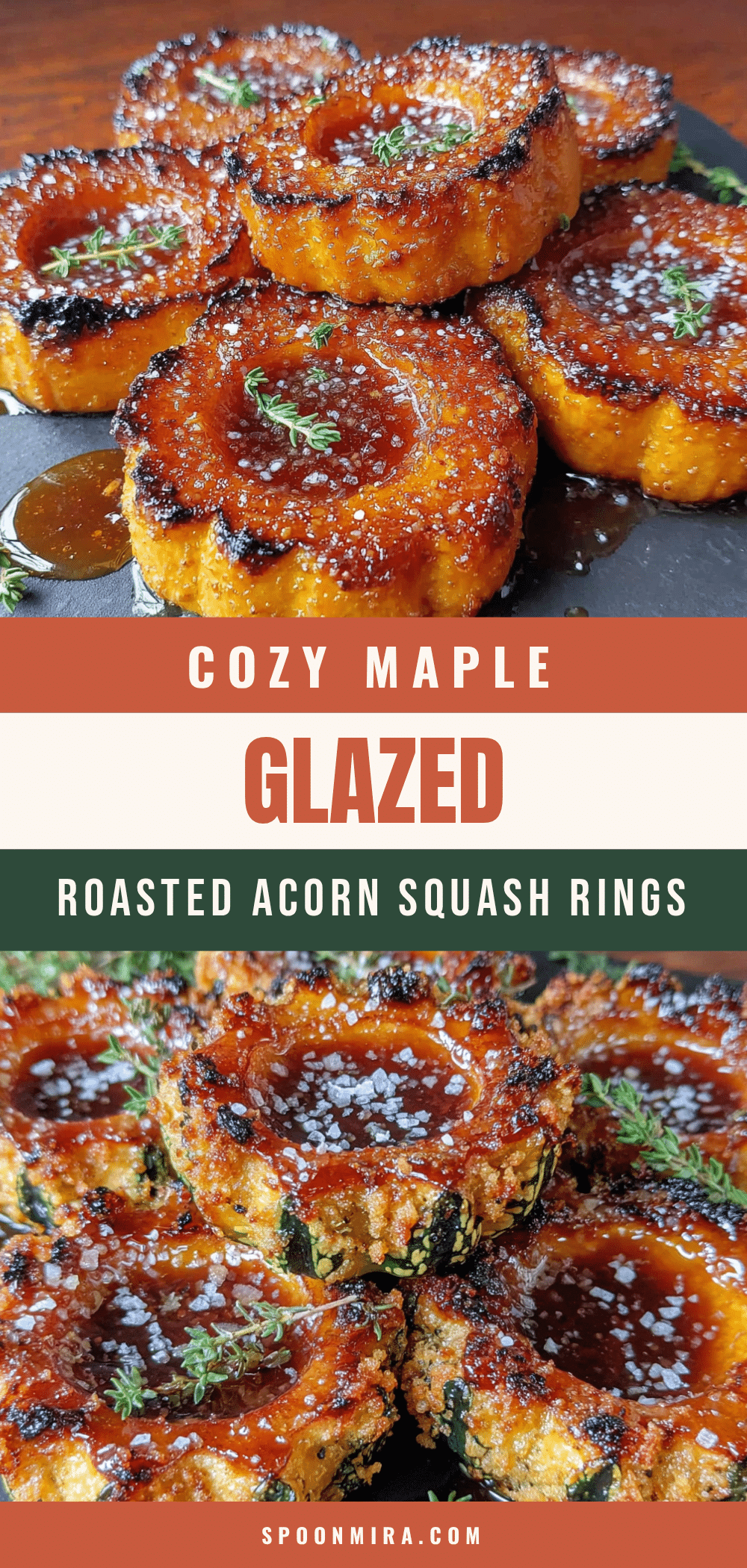 cozy maple glazed roasted acorn squash rings recipe