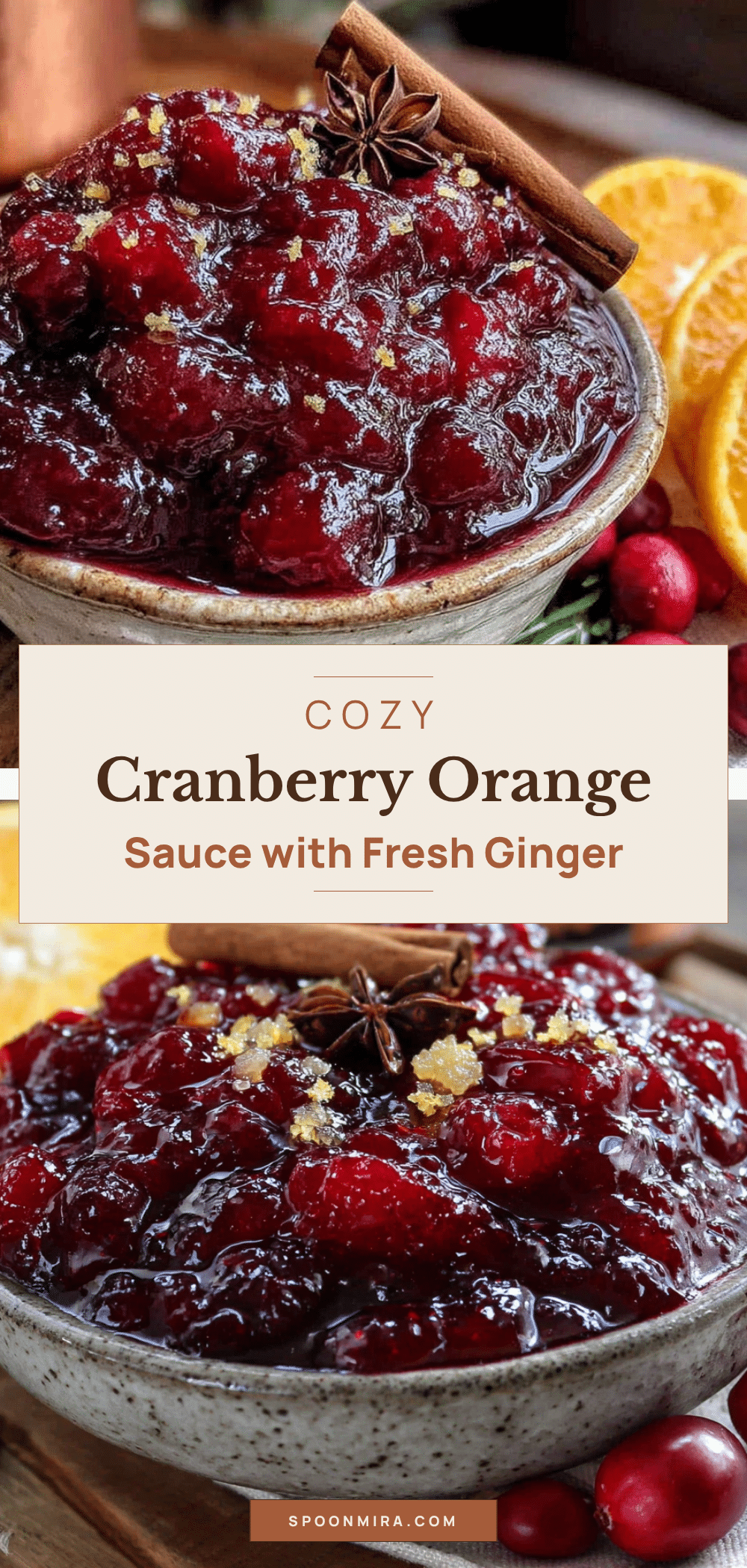cranberry orange sauce with fresh ginger recipe