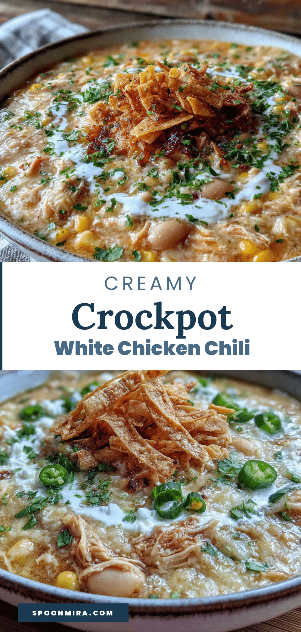 creamy crockpot white chicken chili with corn recipe