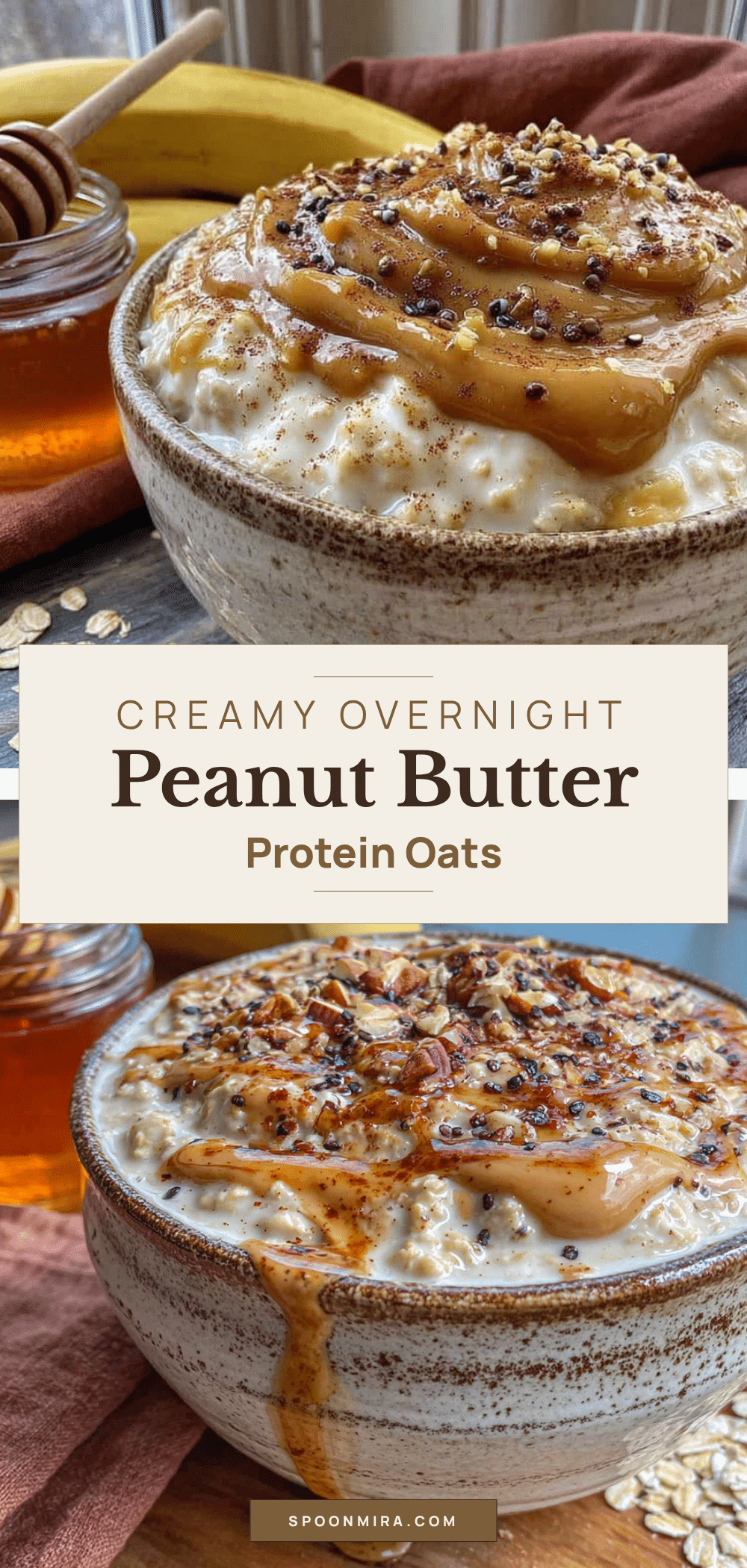creamy overnight peanut butter protein oats recipe