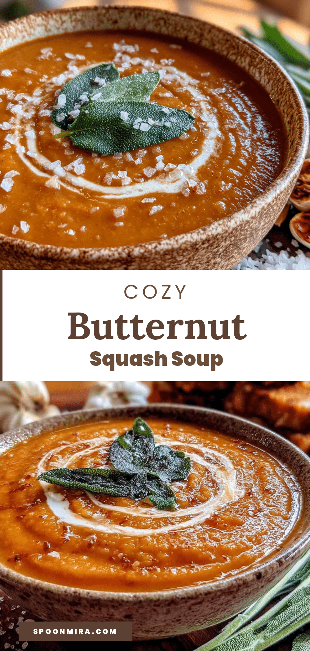 creamy slow cooker butternut squash soup with sage recipe