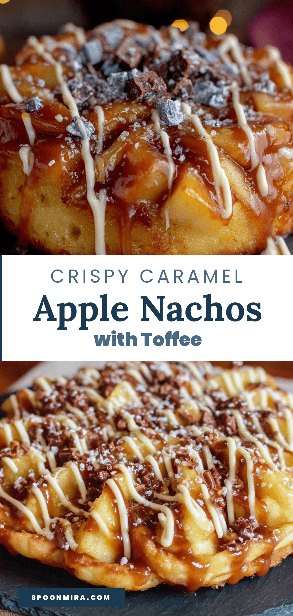 crispy caramel apple nachos recipe