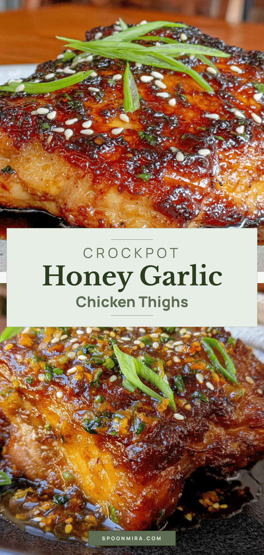 Crockpot Honey Garlic Chicken Thighs recipe