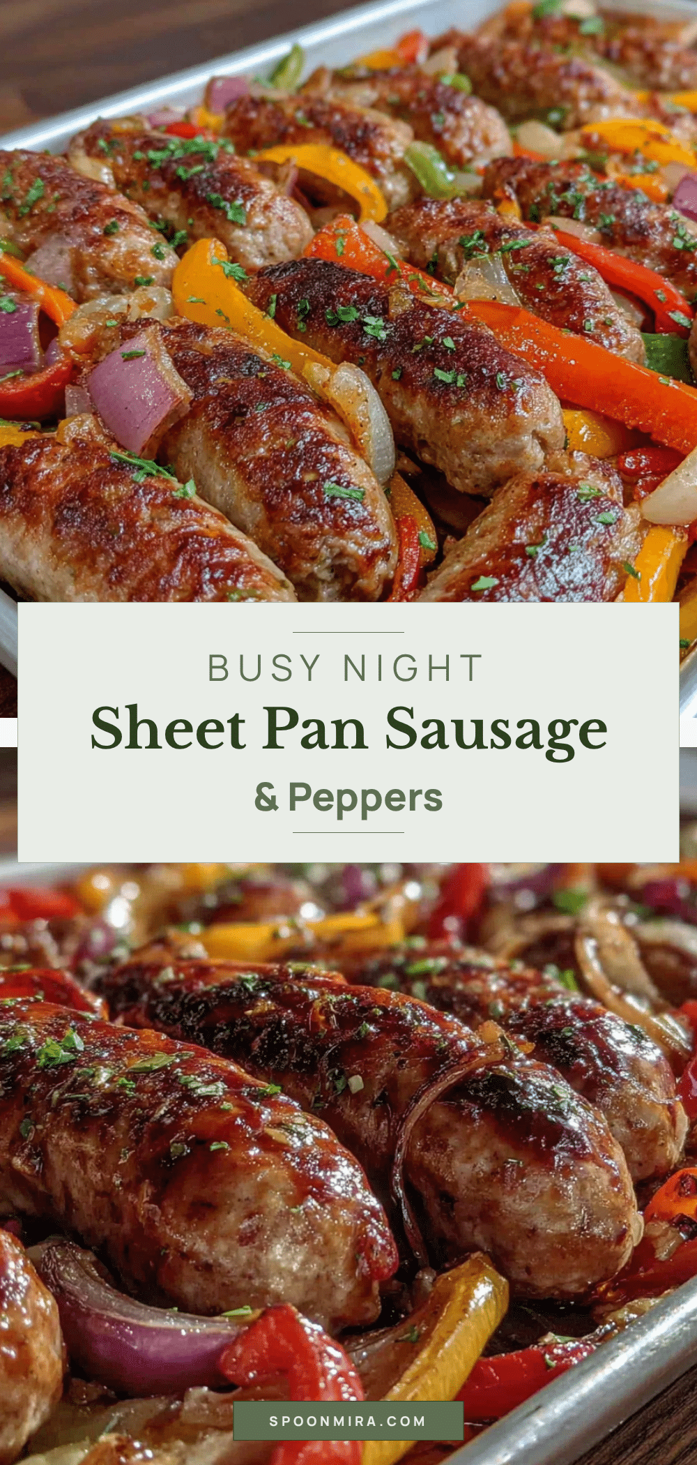 easy sheet-pan sausage and peppers recipe