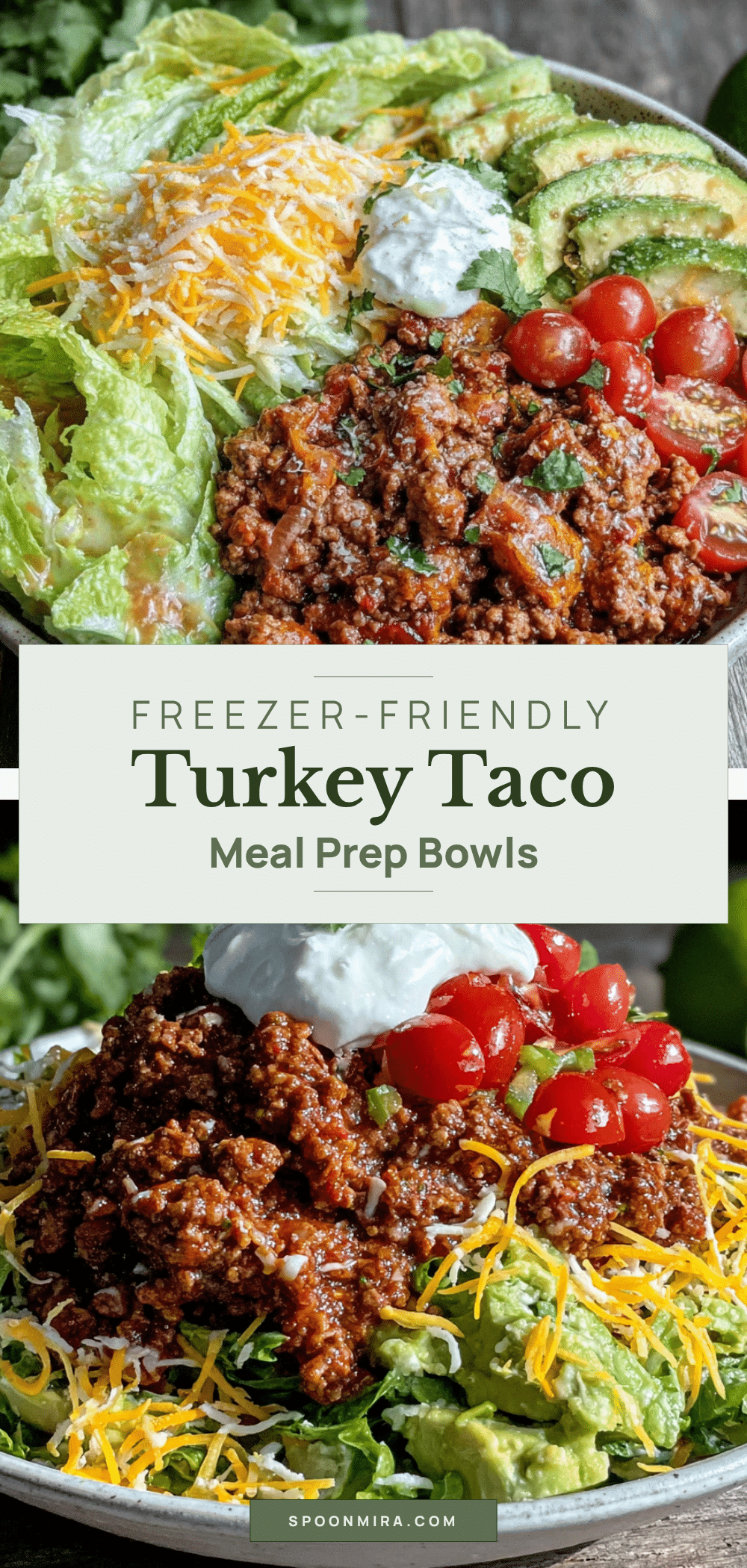 freezer-friendly turkey taco meal prep bowls recipe