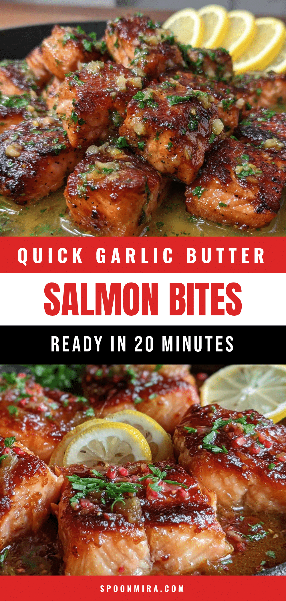 garlic butter salmon bites recipe