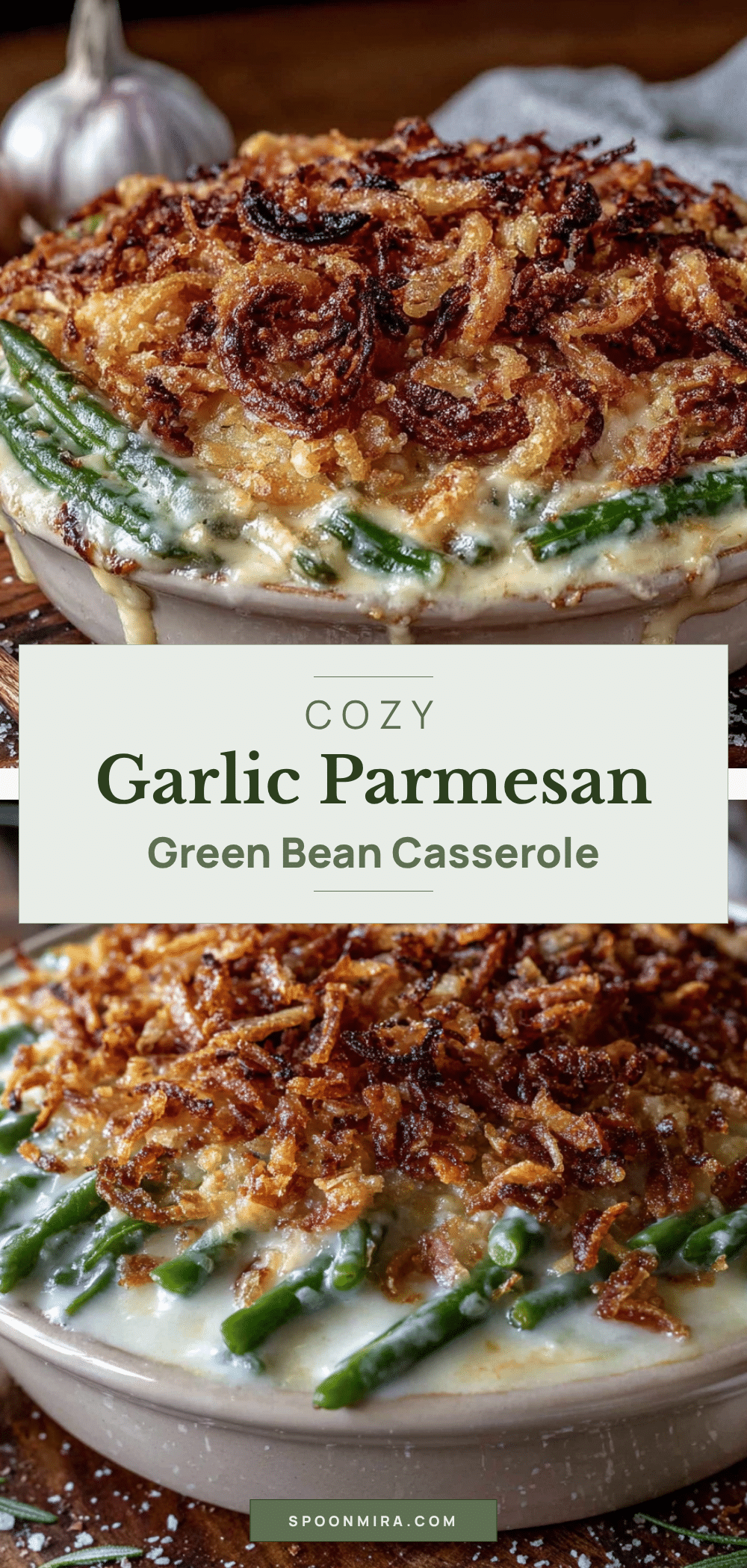 garlic parmesan green bean casserole recipe