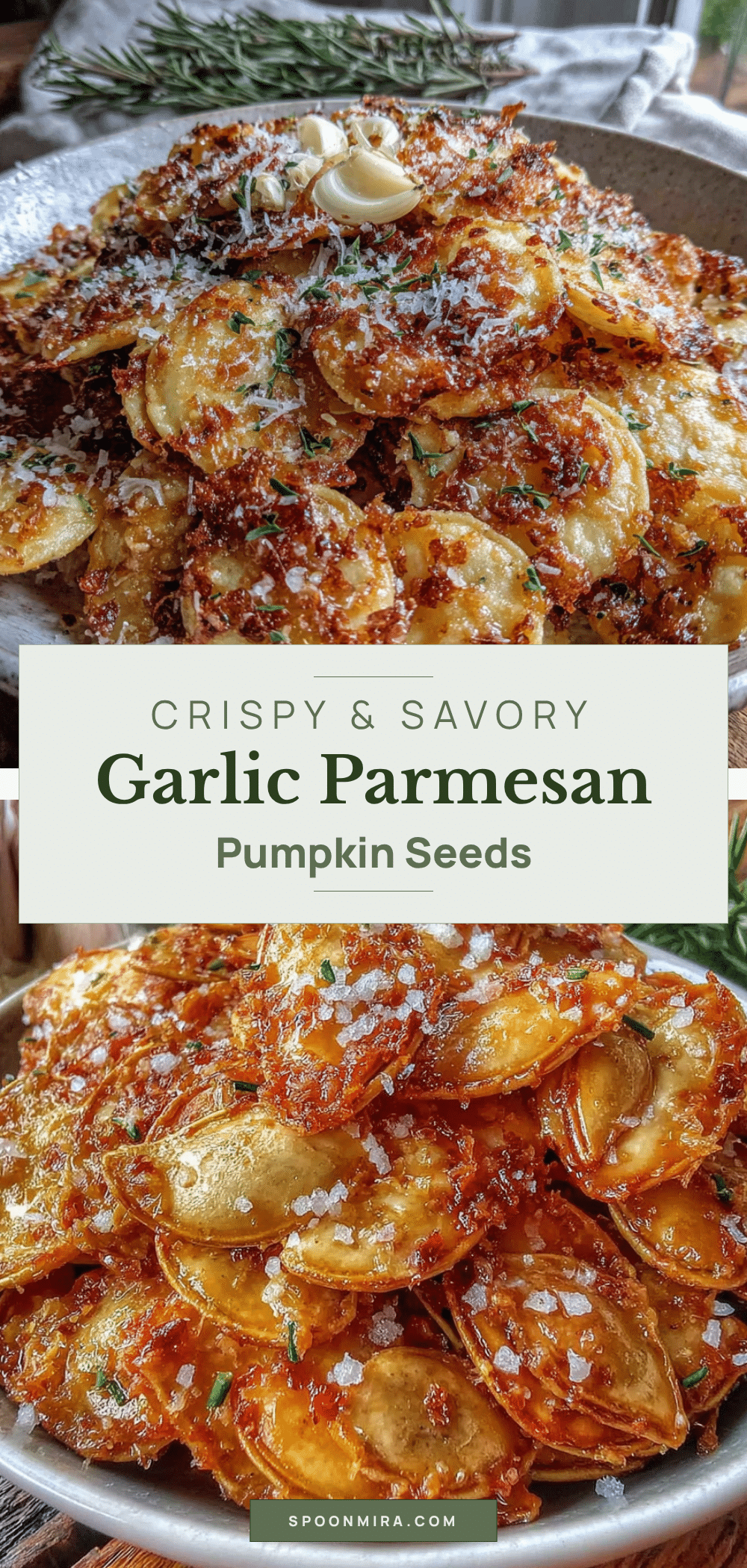 garlic parmesan pumpkin seeds recipe