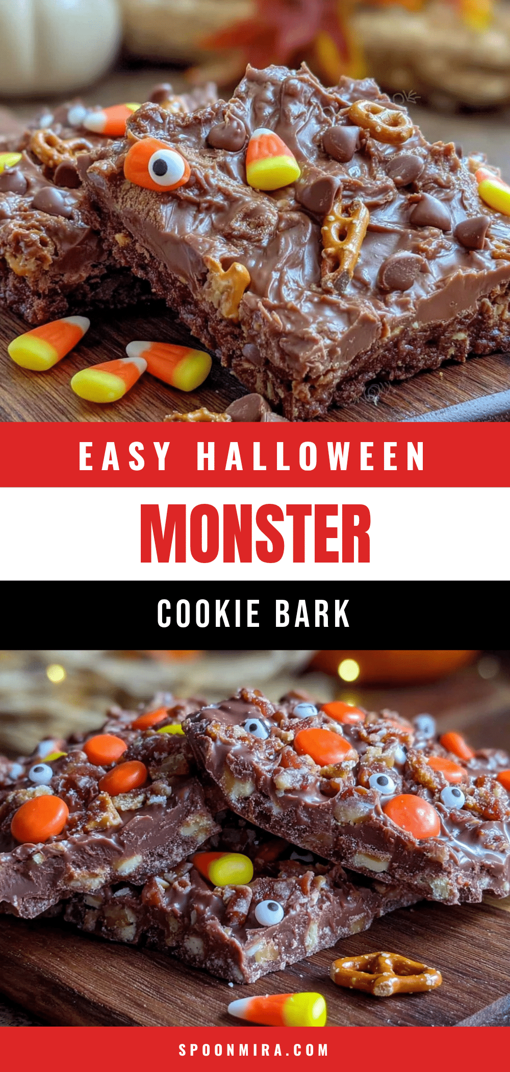 halloween monster cookie bark recipe