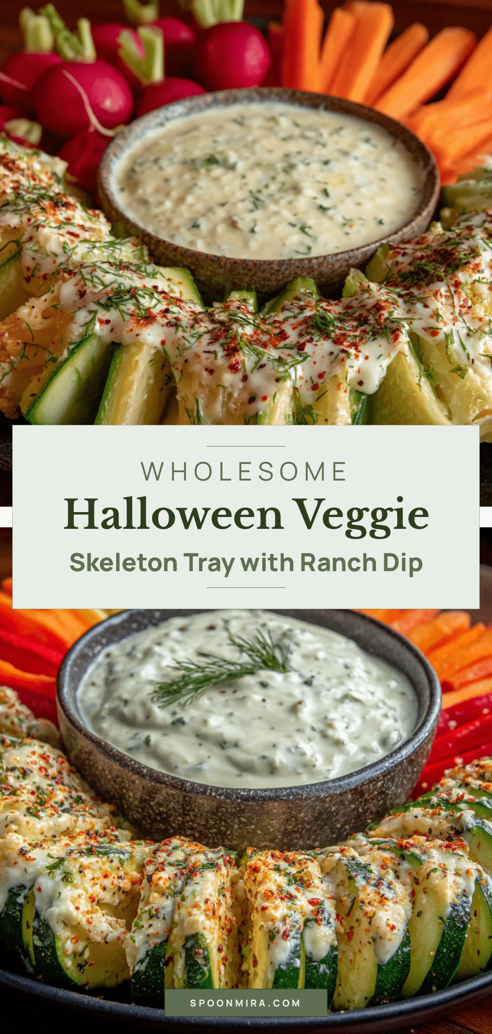 halloween veggie skeleton tray recipe