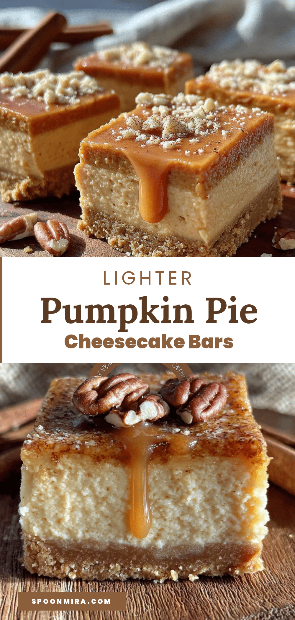 lighter pumpkin pie cheesecake bars recipe