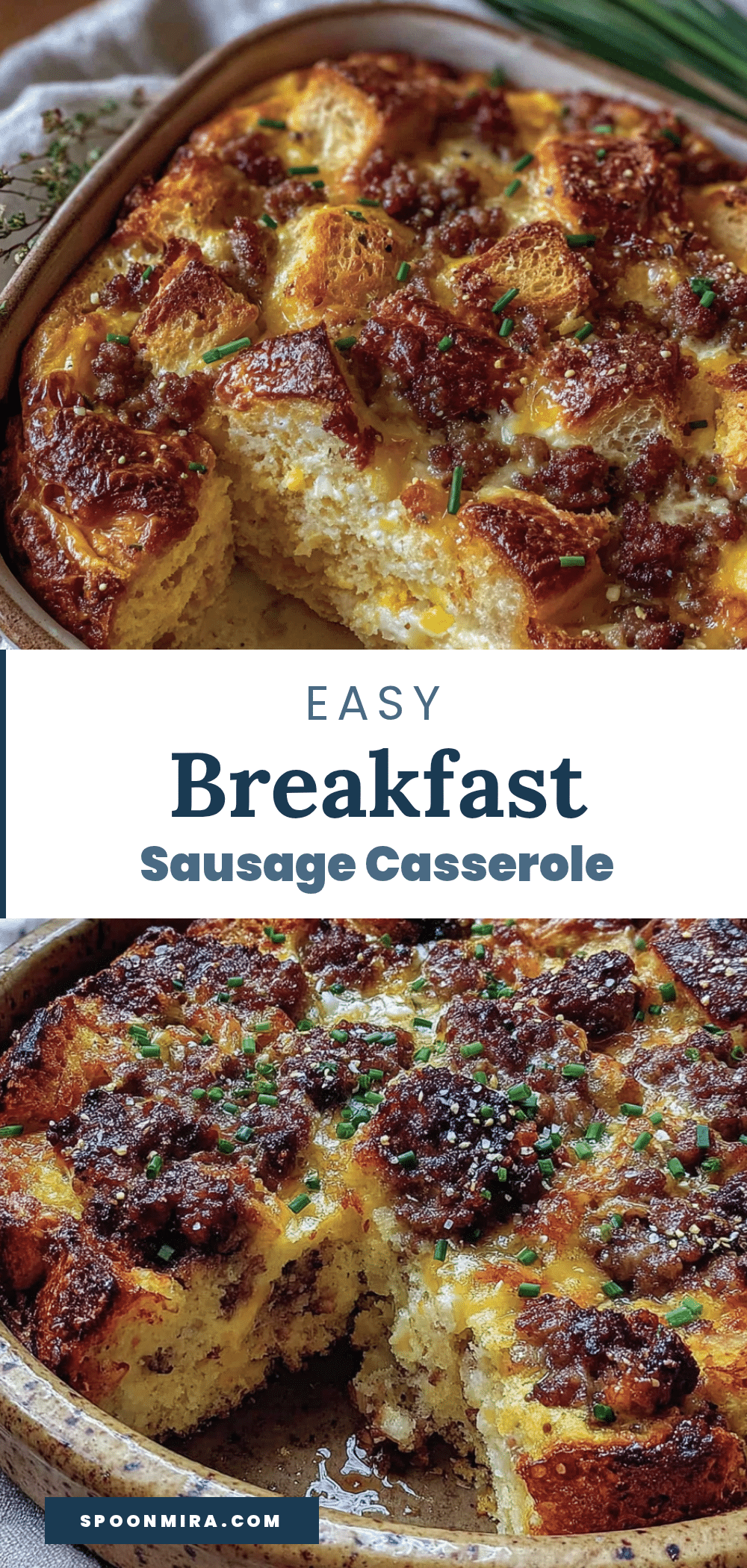 make-ahead sausage and cheddar breakfast casserole recipe