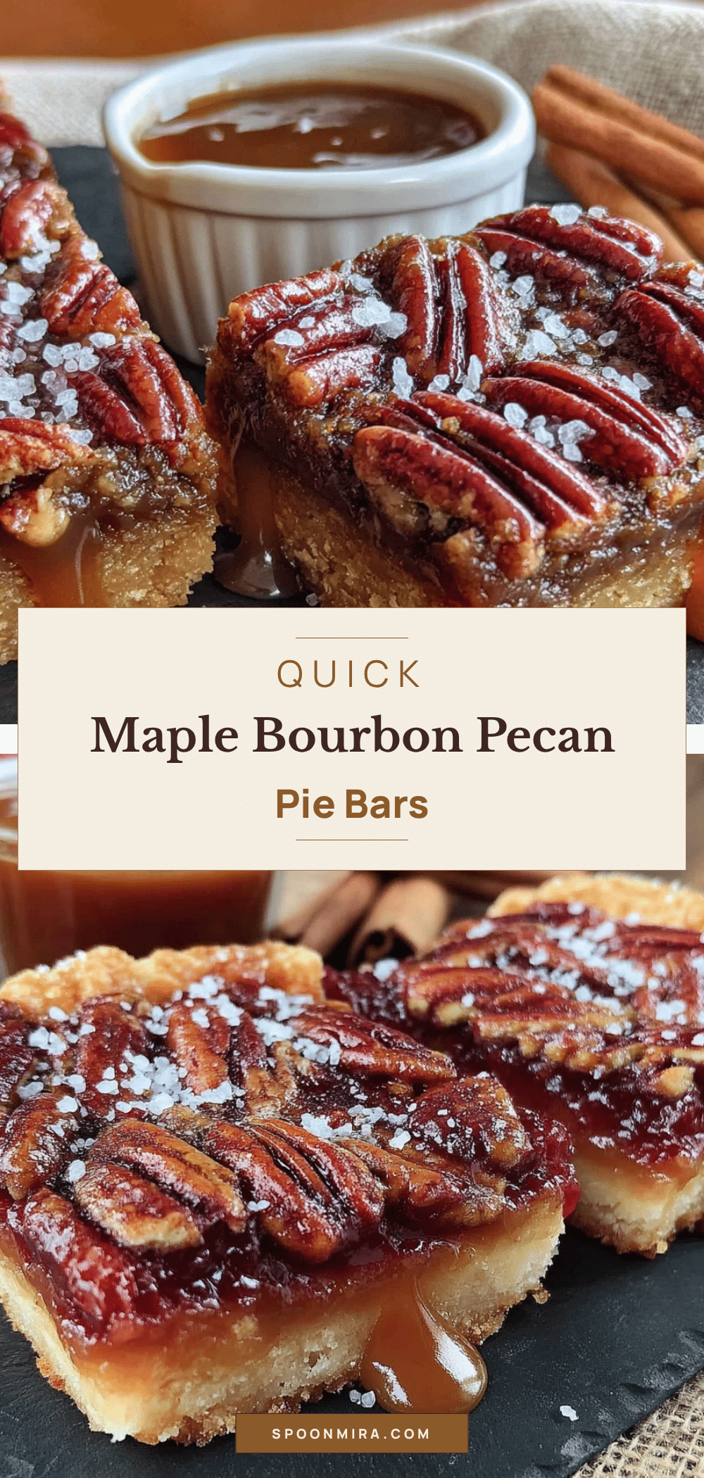 maple bourbon pecan pie bars recipe