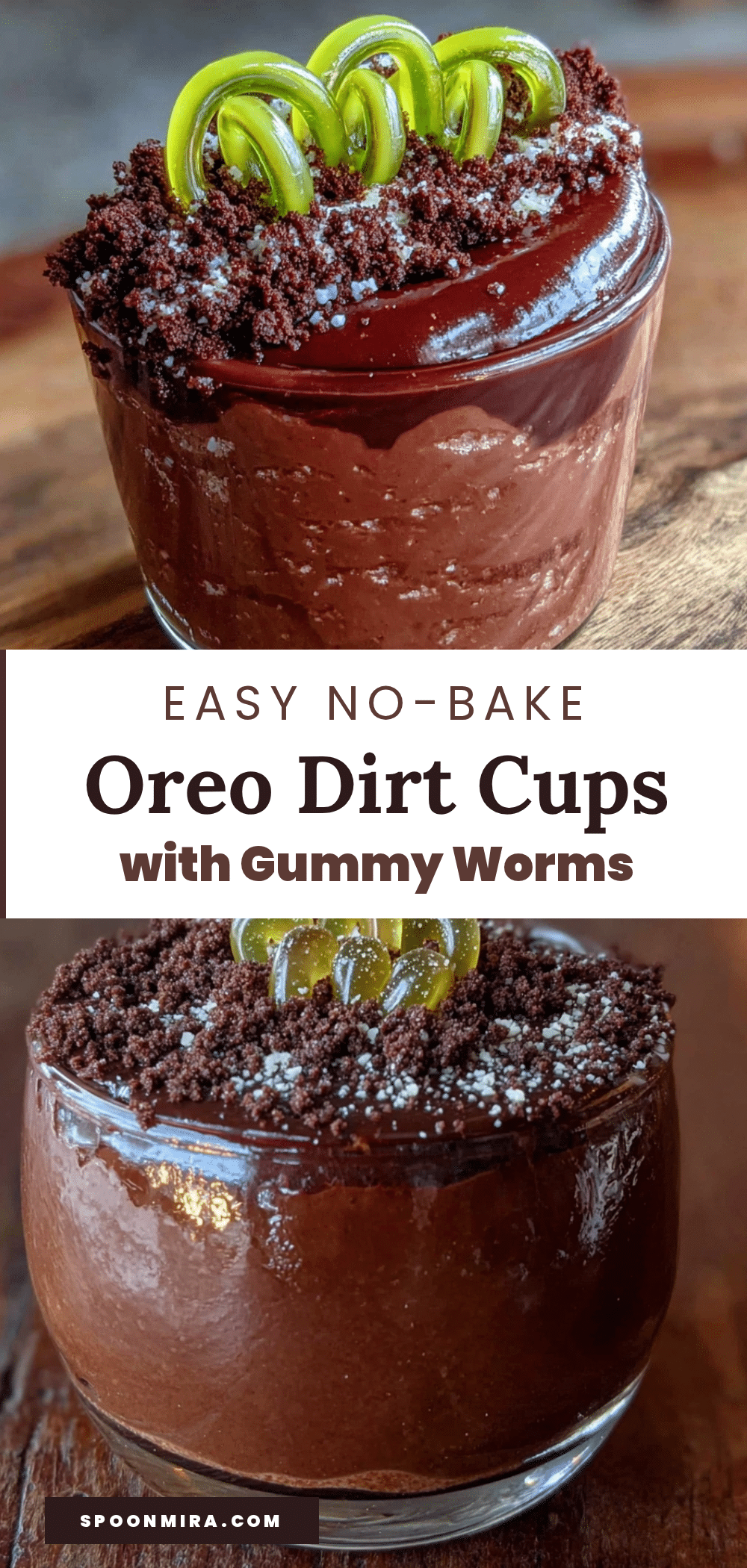 no-bake Oreo dirt cups recipe