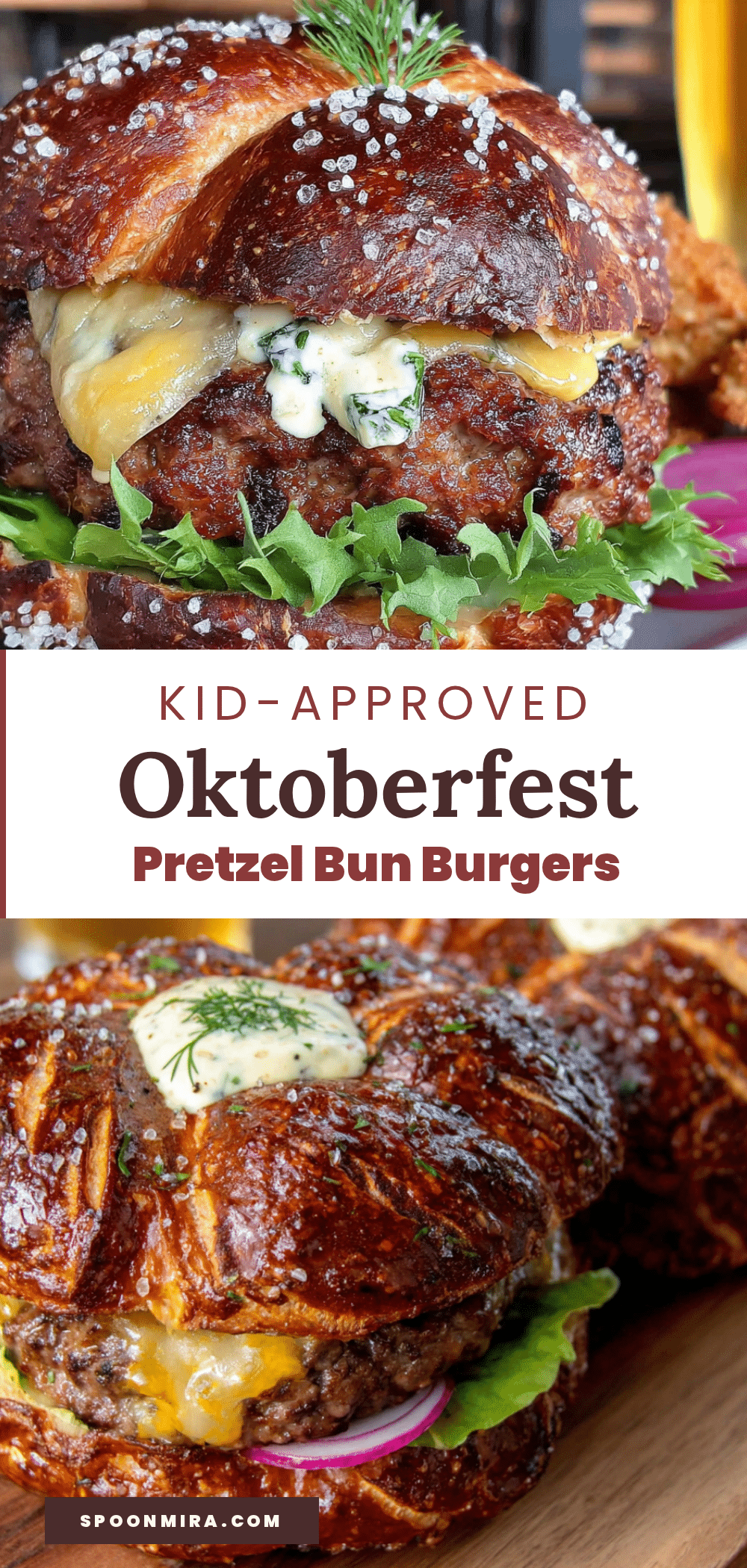 Pretzel Bun Burgers recipe