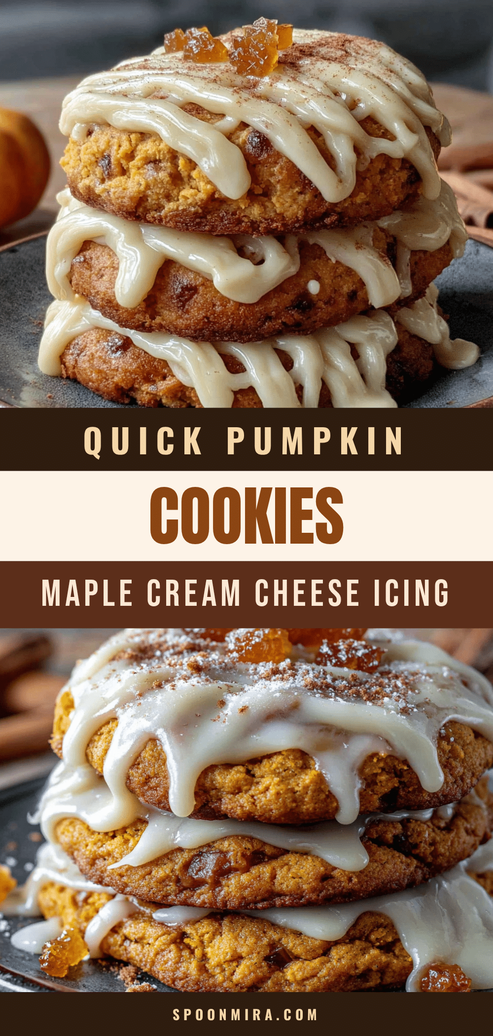pumpkin cookies with maple cream cheese icing recipe