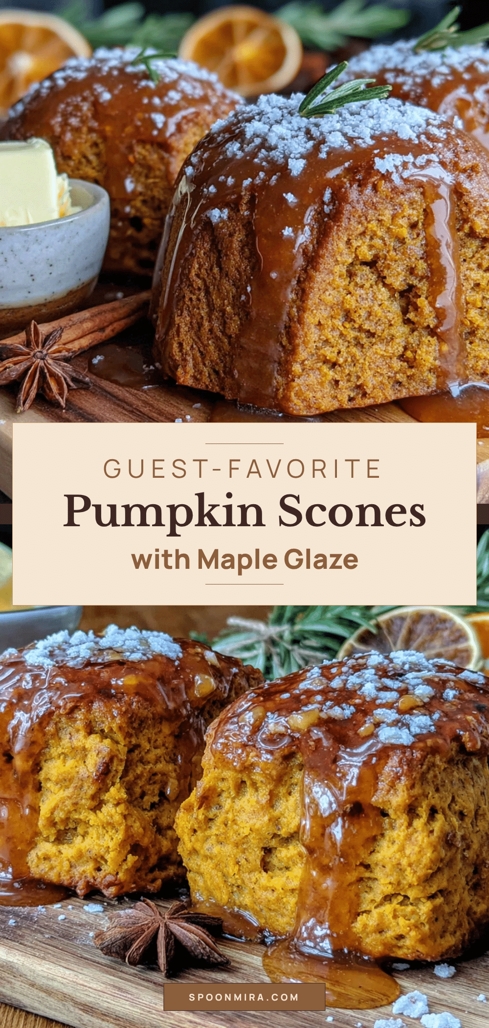 pumpkin scones with maple glaze recipe