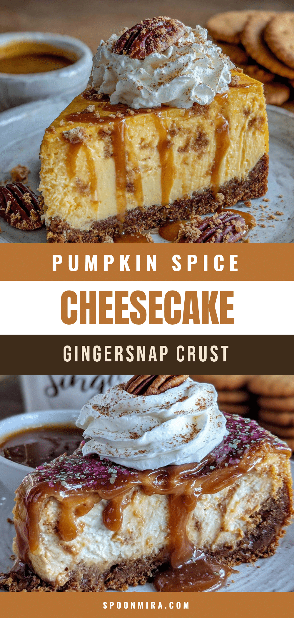 pumpkin spice cheesecake with gingersnap crust recipe