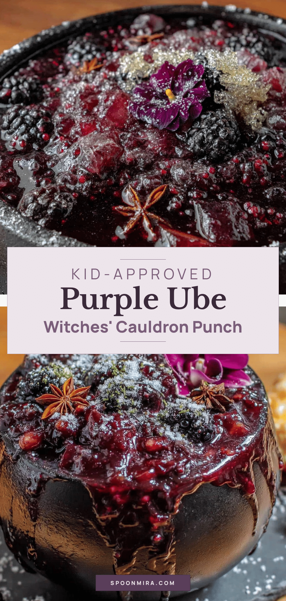 purple ube witches cauldron punch recipe