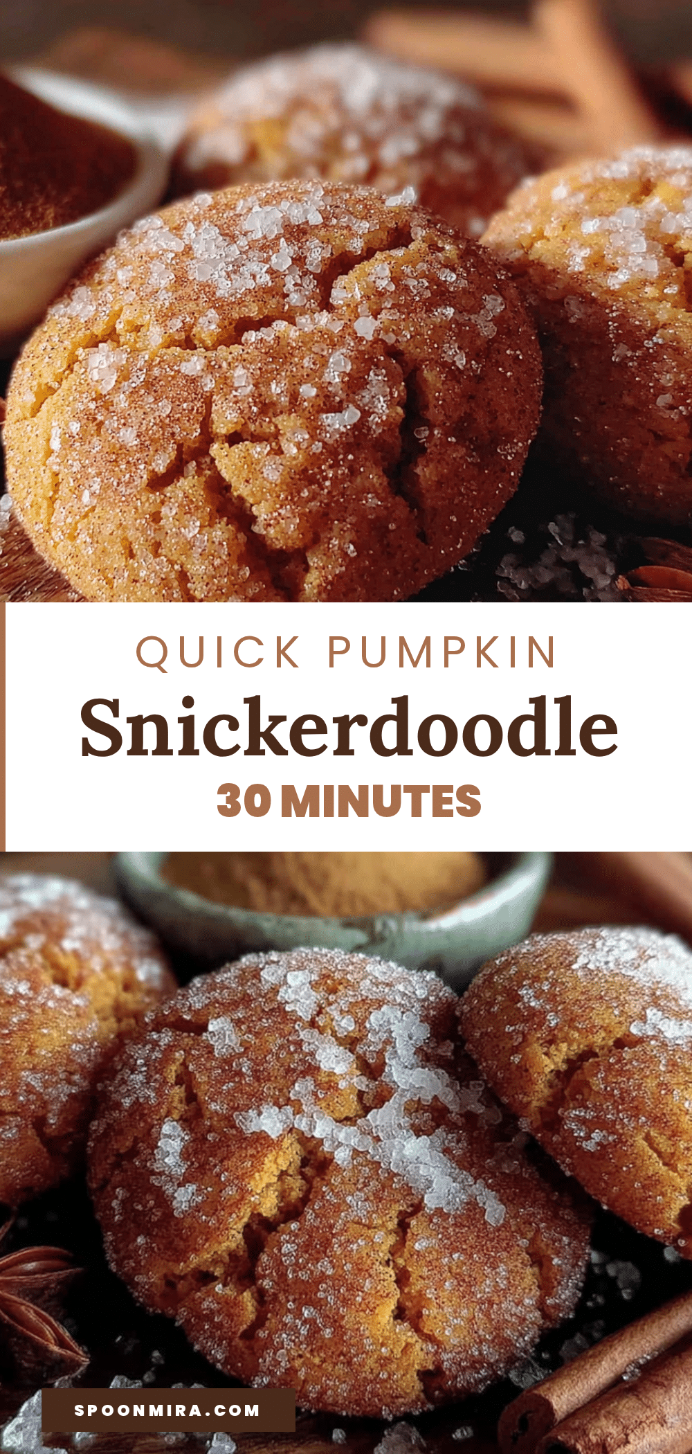 quick pumpkin snickerdoodle cookies recipe