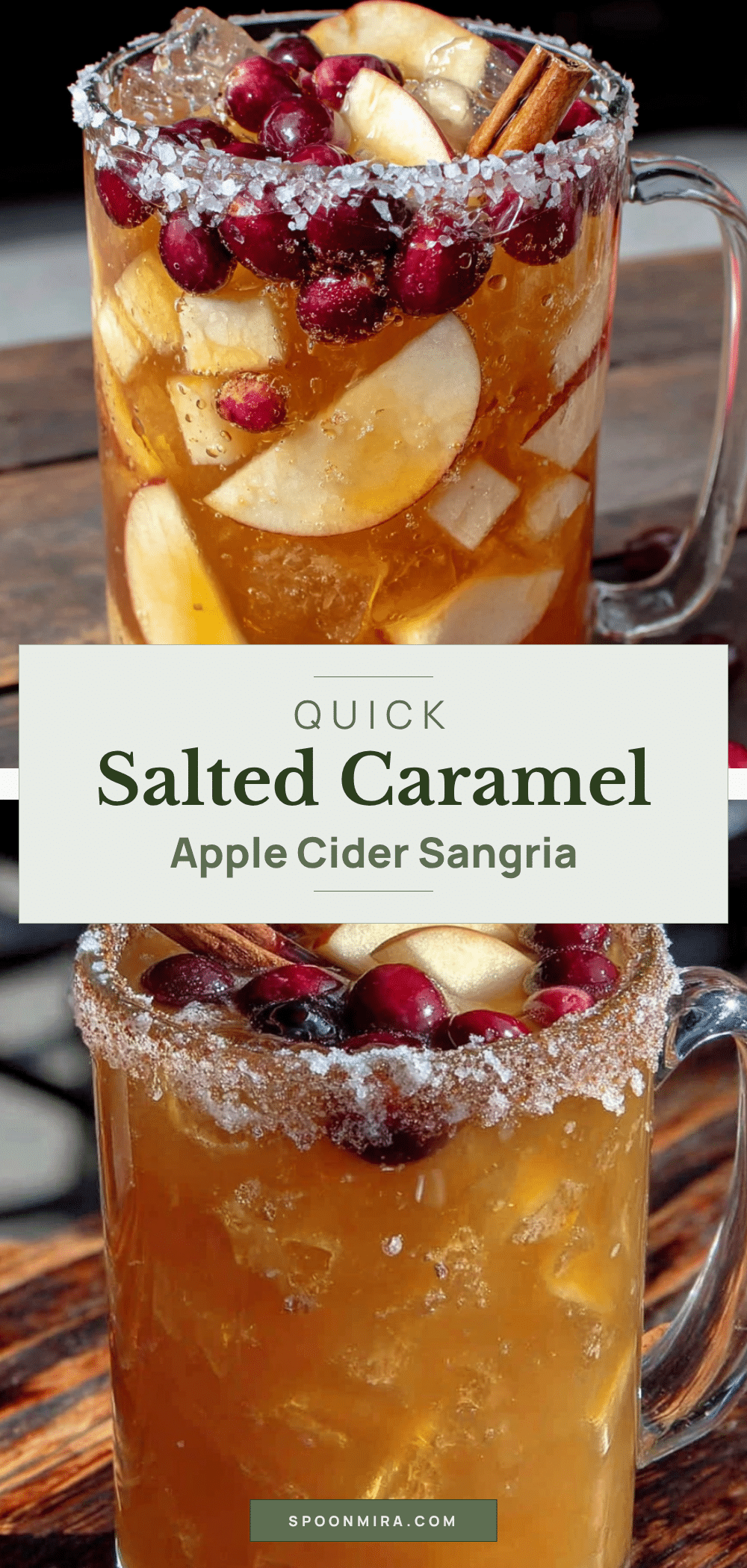Salted Caramel Apple Cider Sangria recipe