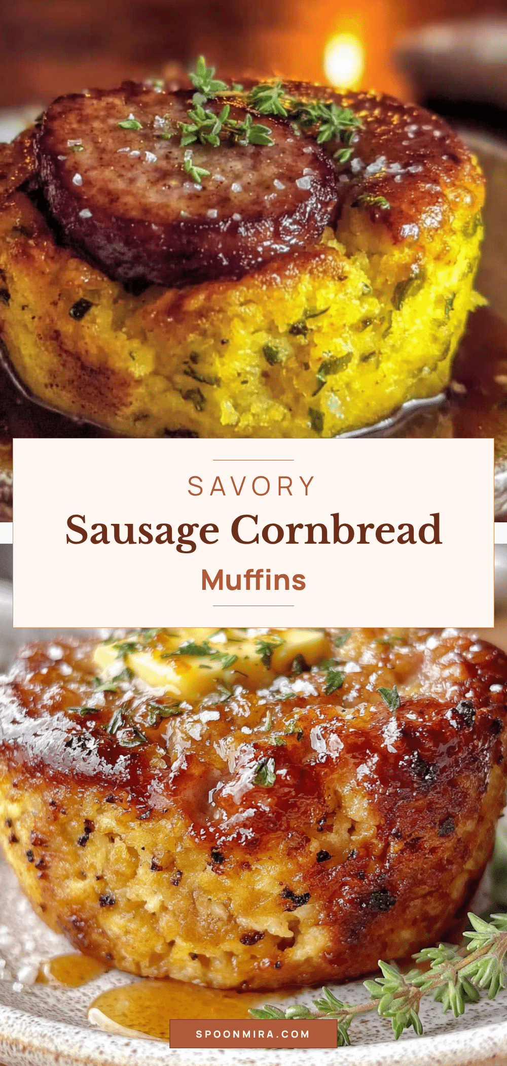 Savory Sausage Cornbread Muffins recipe