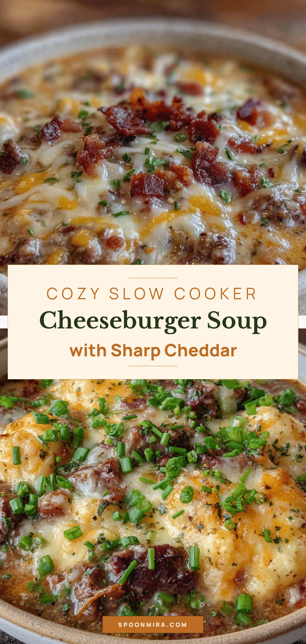 slow cooker cheeseburger soup recipe