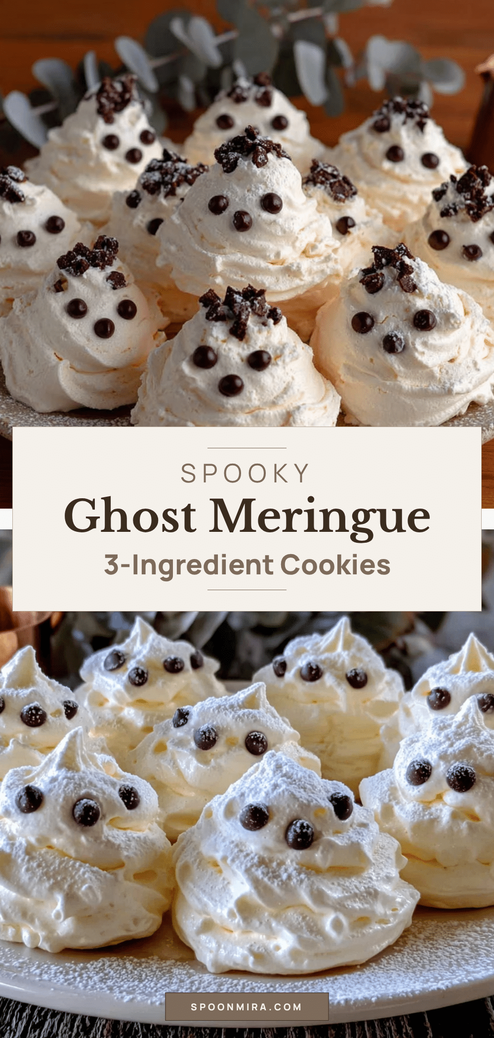 spooky ghost meringue cookies recipe