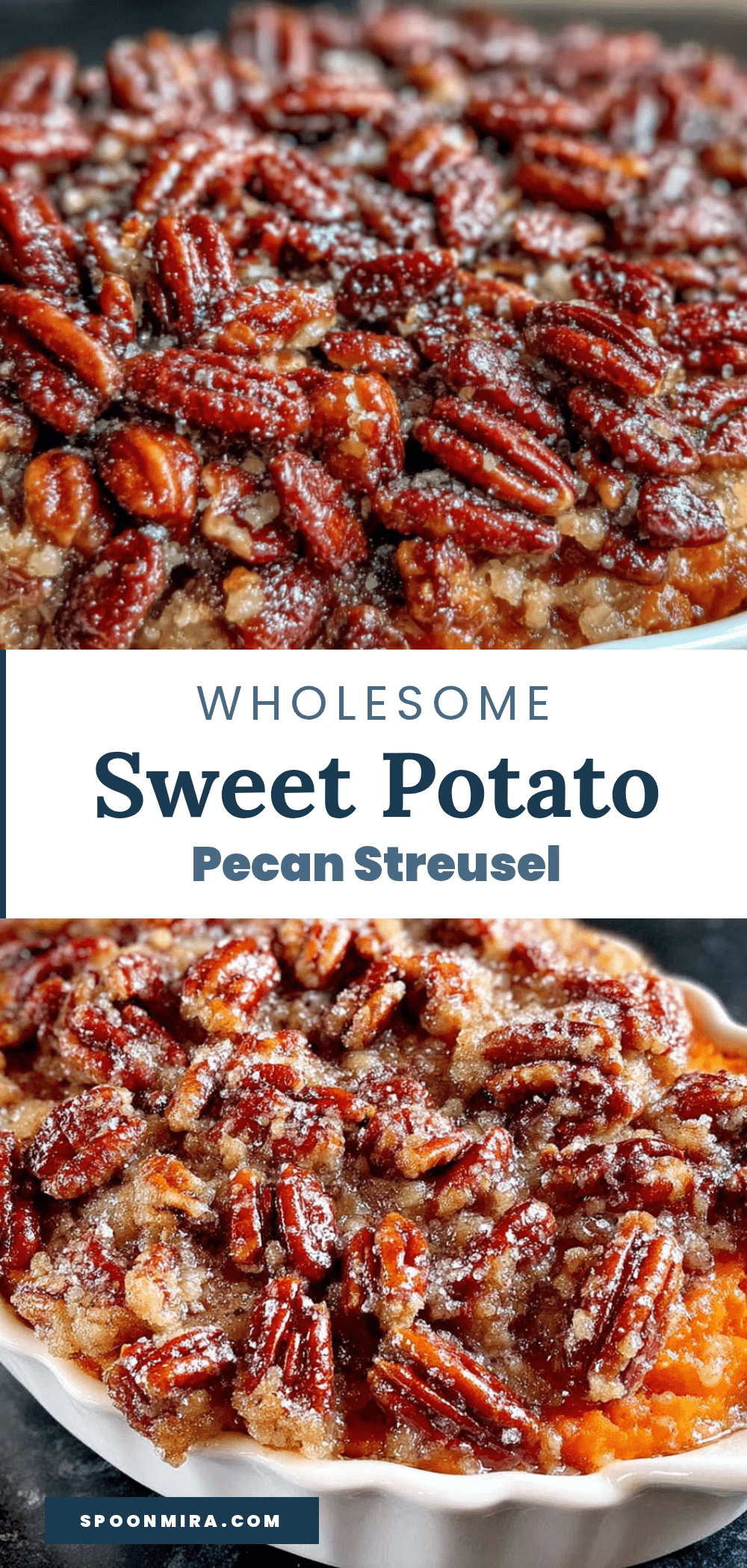 wholesome sweet potato casserole with pecan streusel recipe