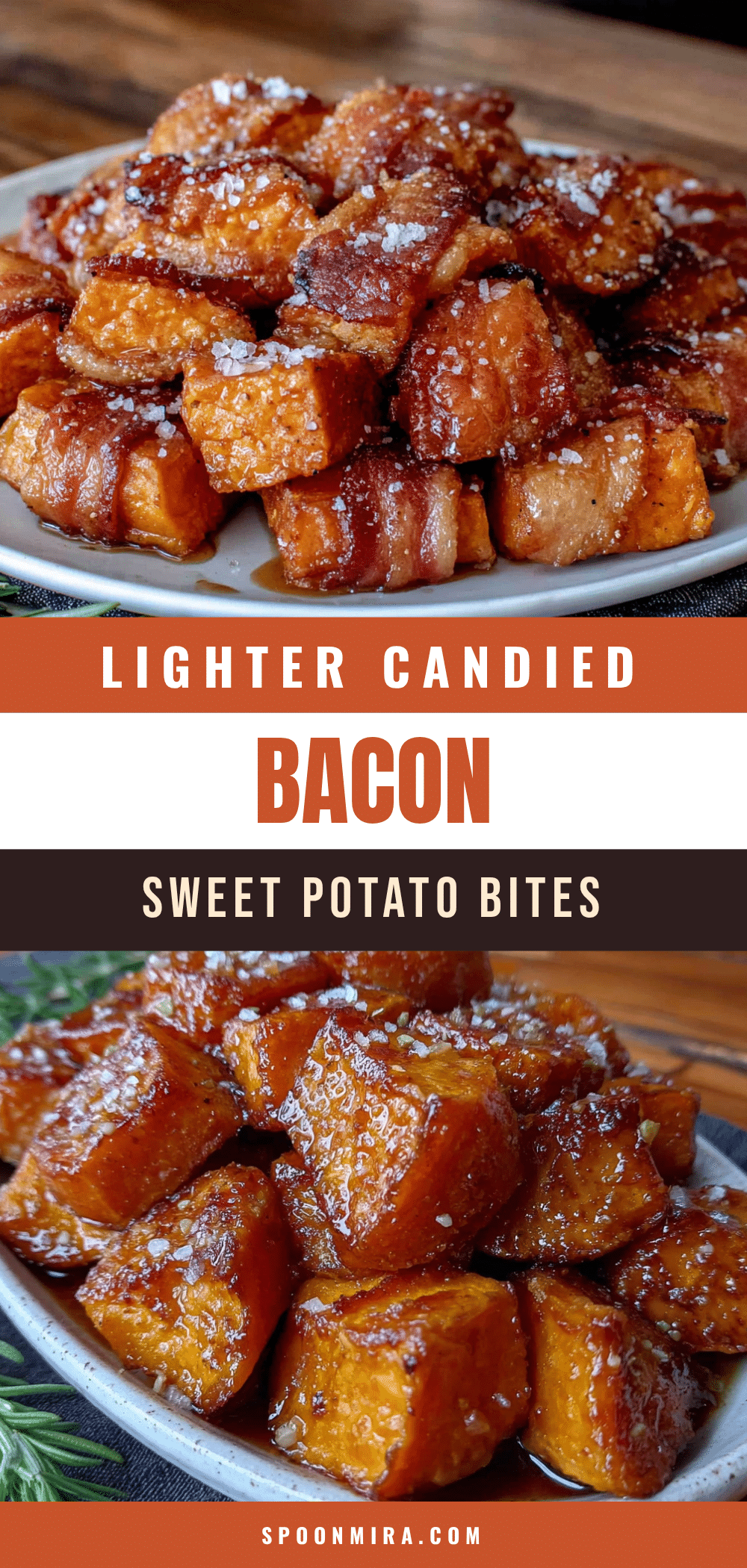 candied bacon sweet potato bites recipe