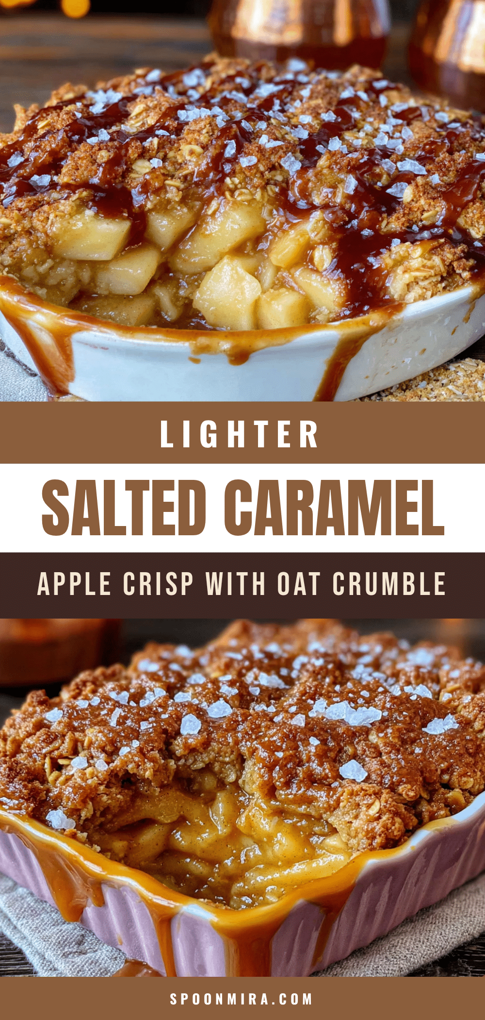 lighter salted caramel apple crisp recipe