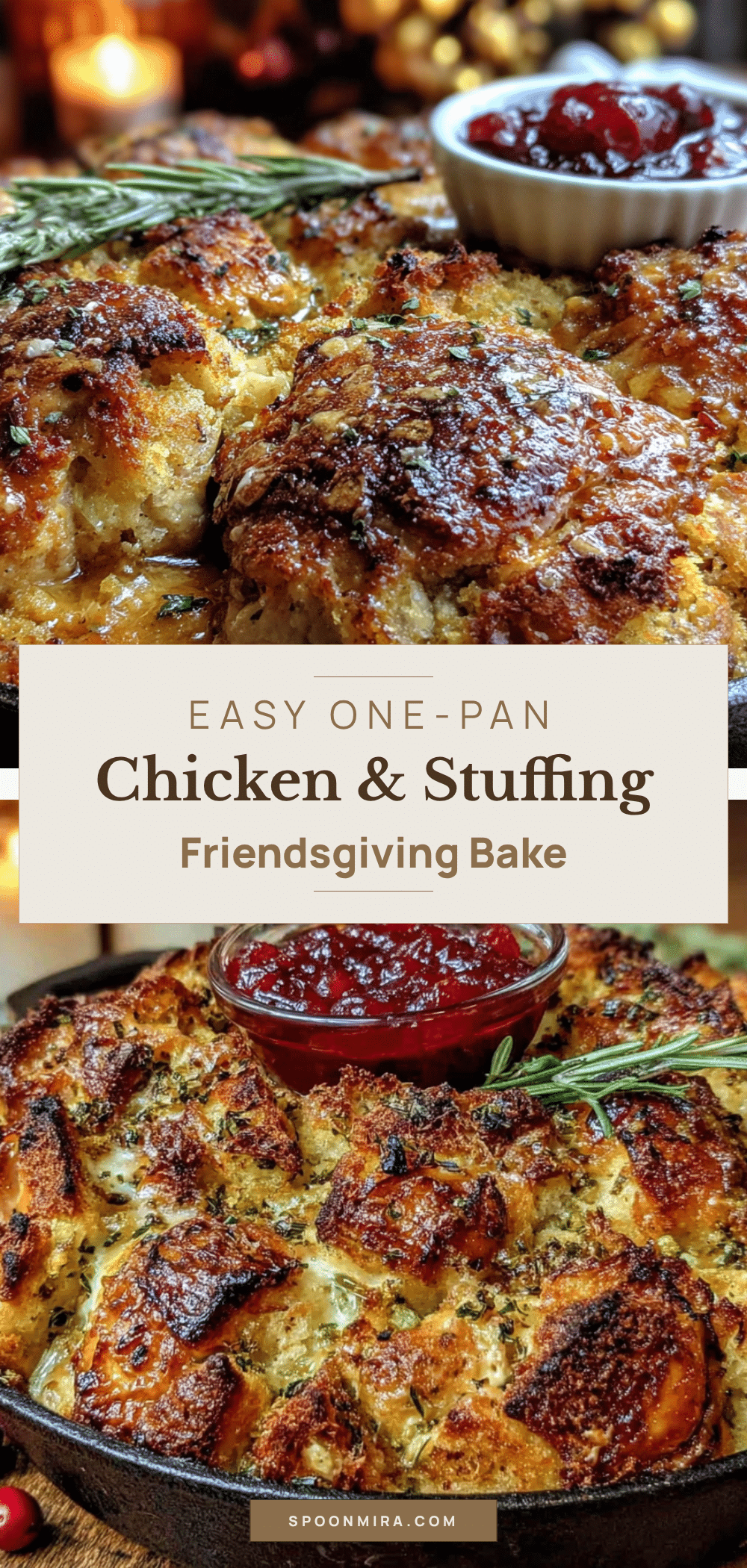 one-pan chicken and stuffing bake recipe