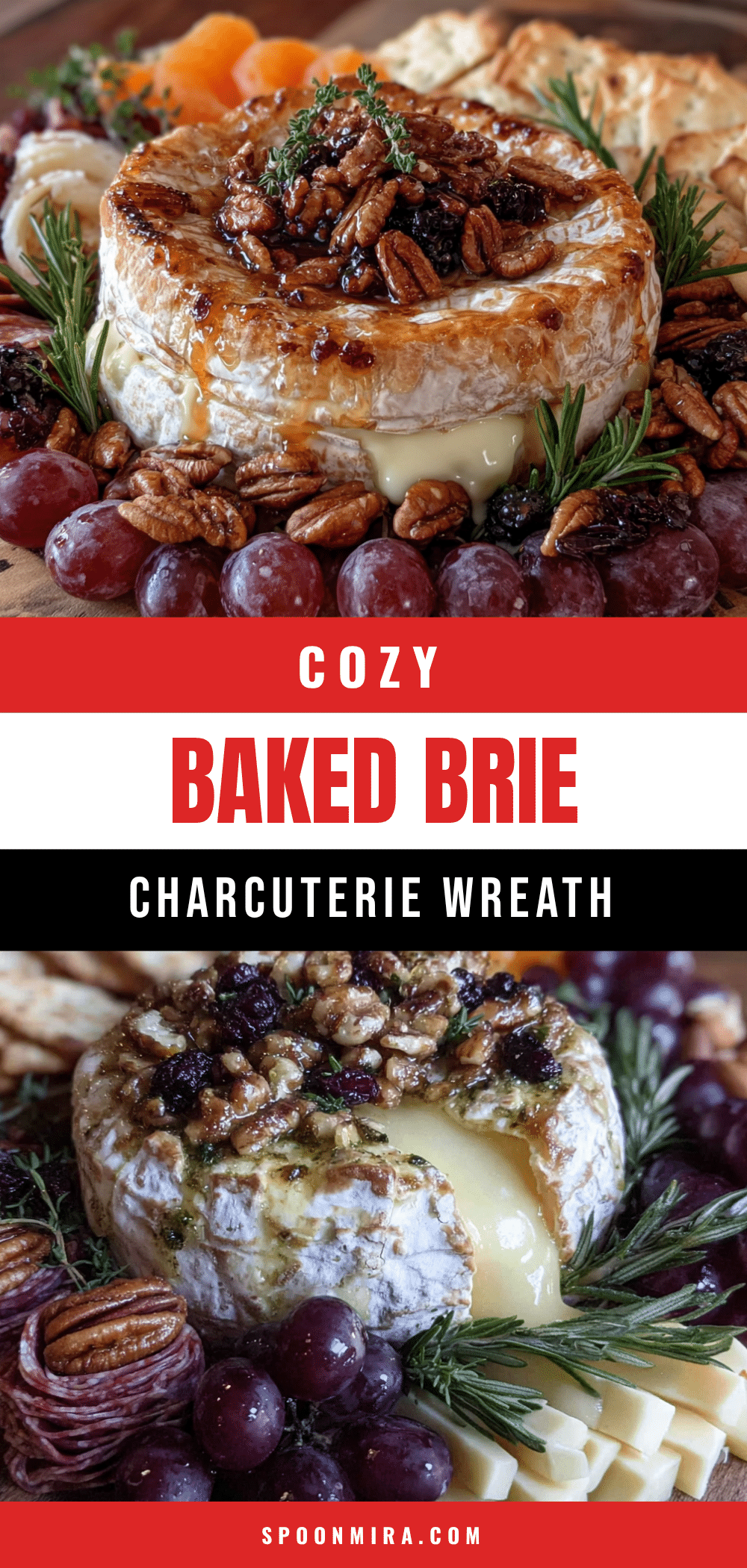 baked brie charcuterie wreath recipe