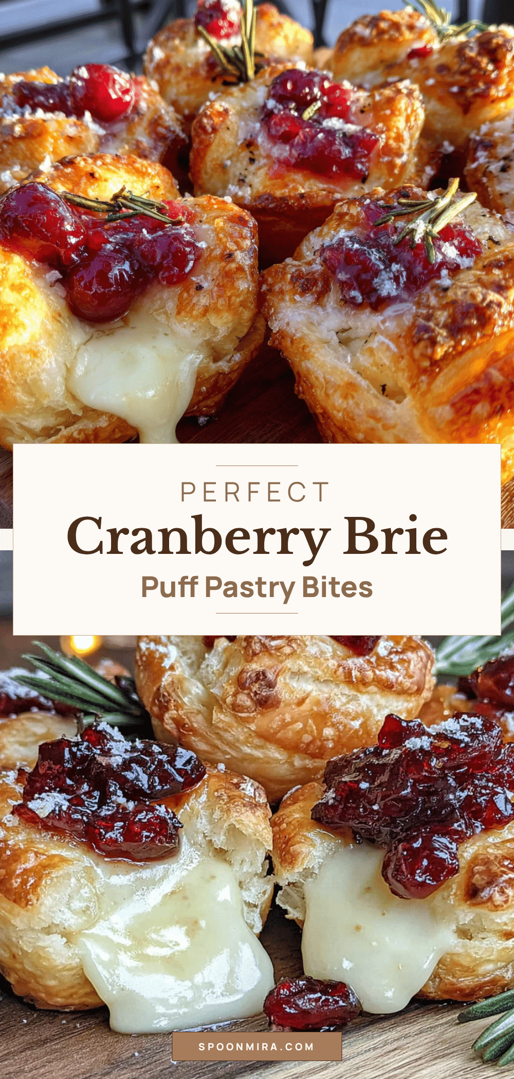 baked cranberry brie bites recipe
