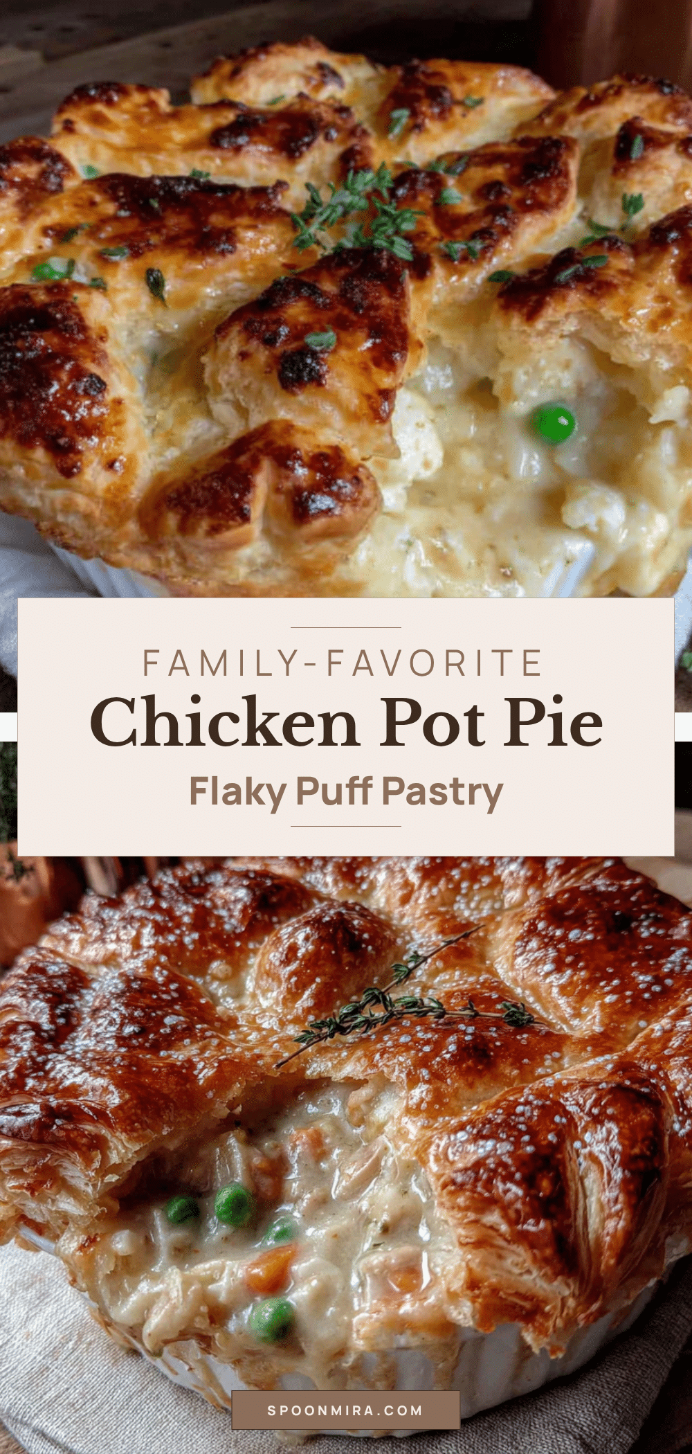 chicken pot pie with puff pastry recipe