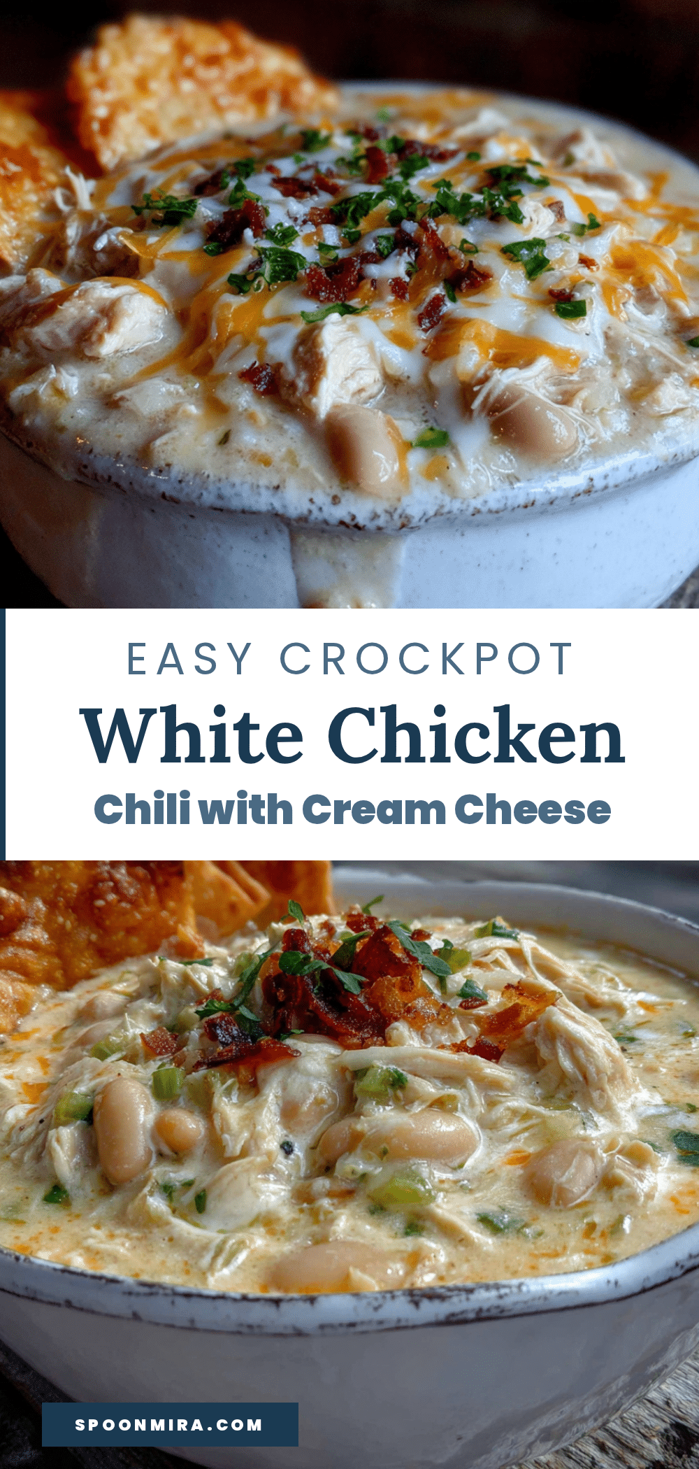 crockpot white chicken chili with cream cheese recipe