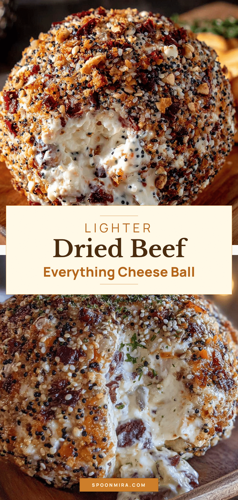 easy lighter dried beef everything cheese ball recipe