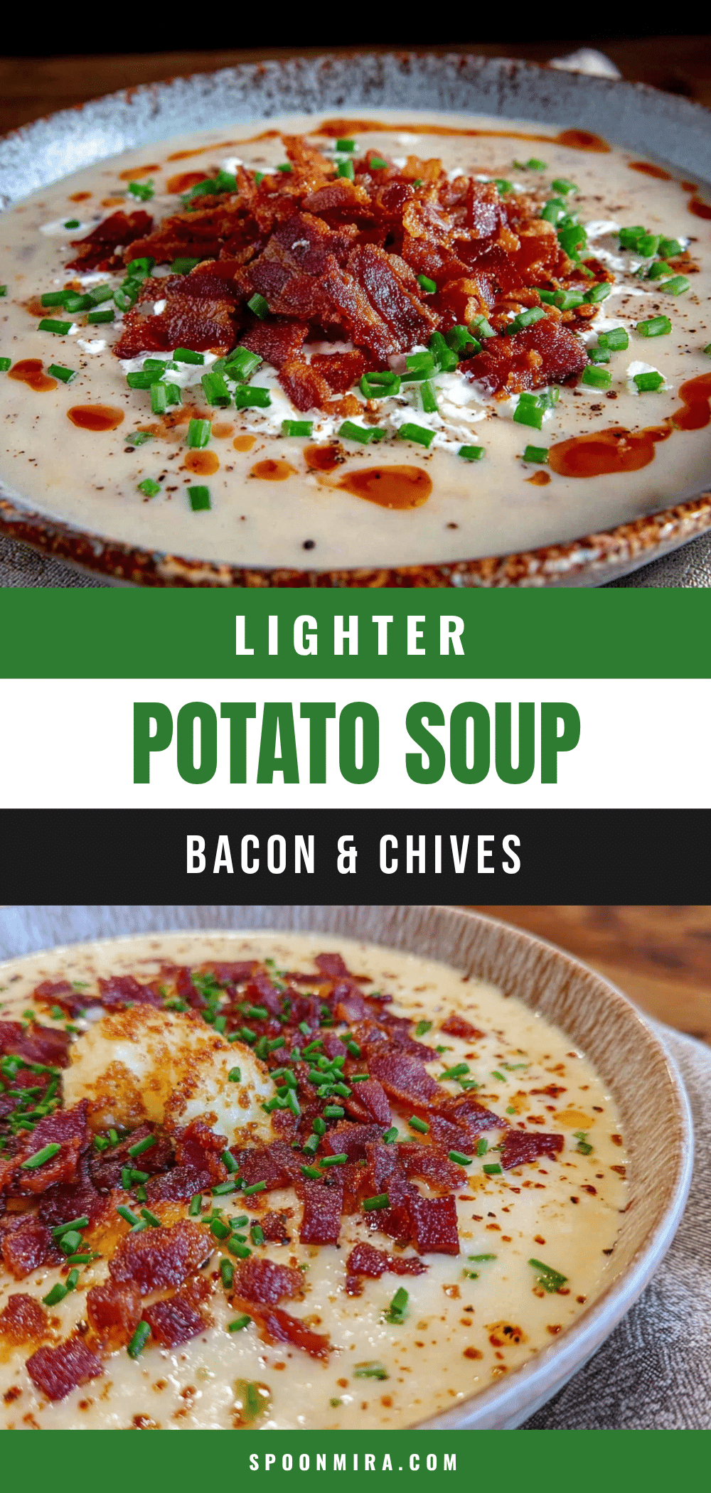 lighter creamy potato soup with bacon and chives recipe