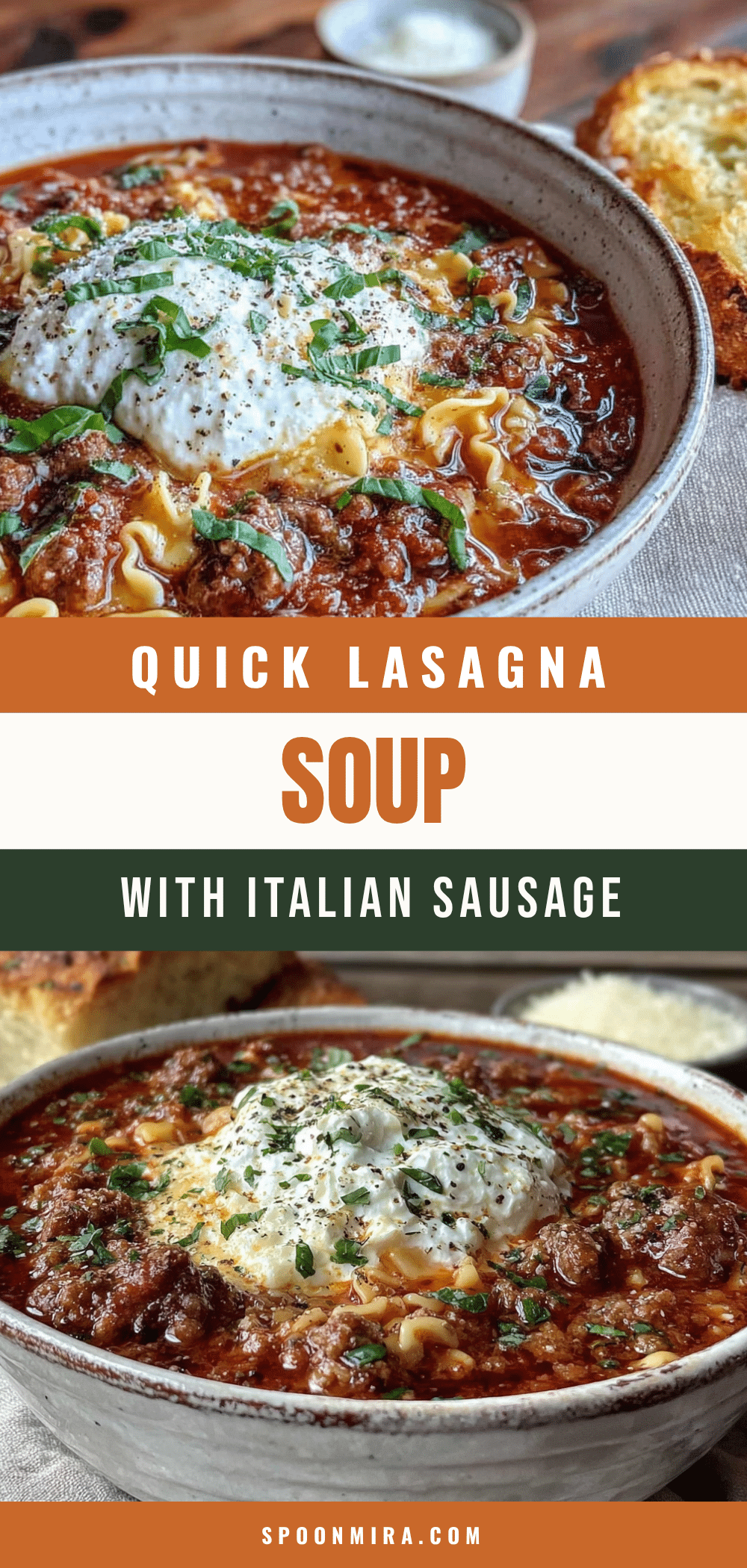 quick lasagna soup with italian sausage recipe