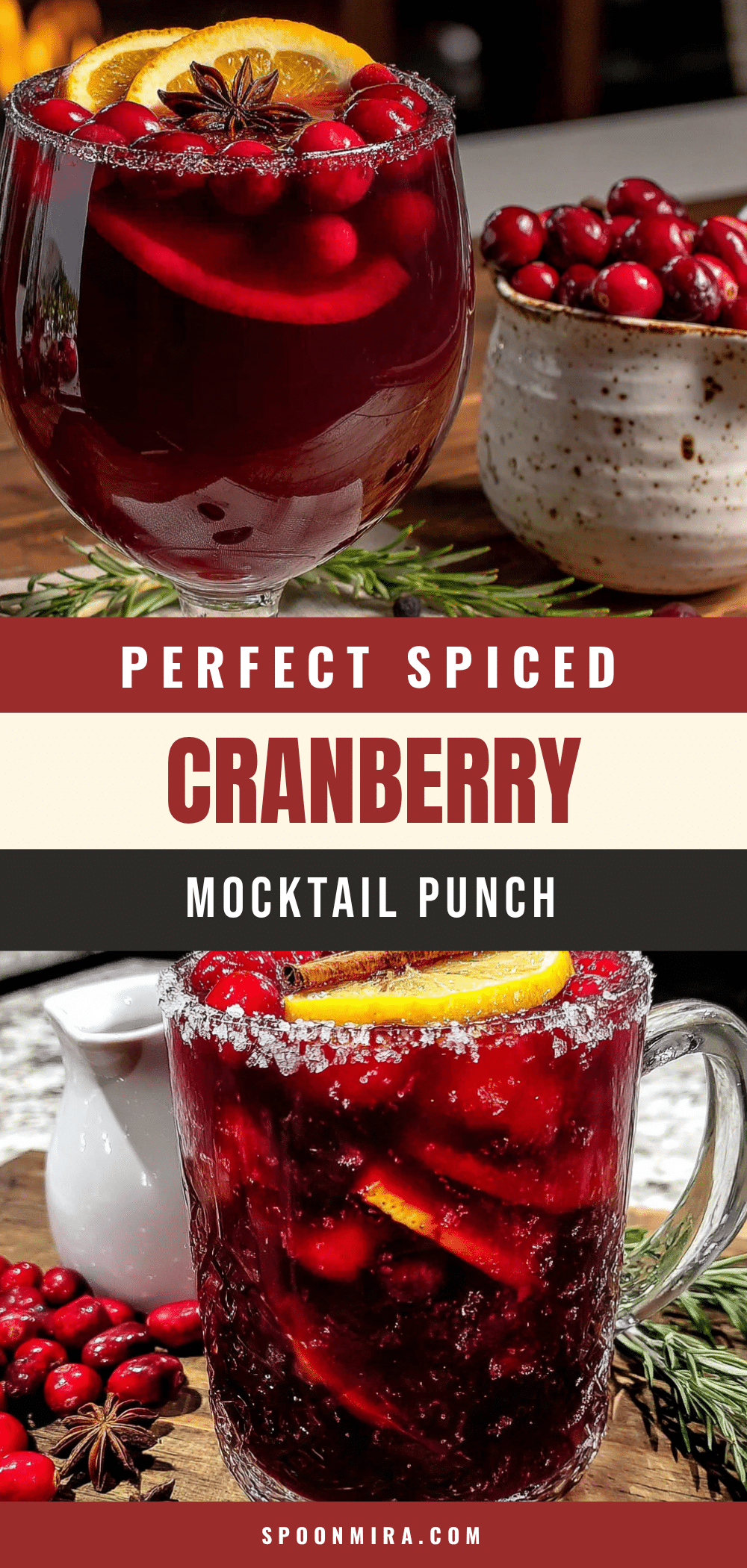 spiced cranberry mocktail punch recipe