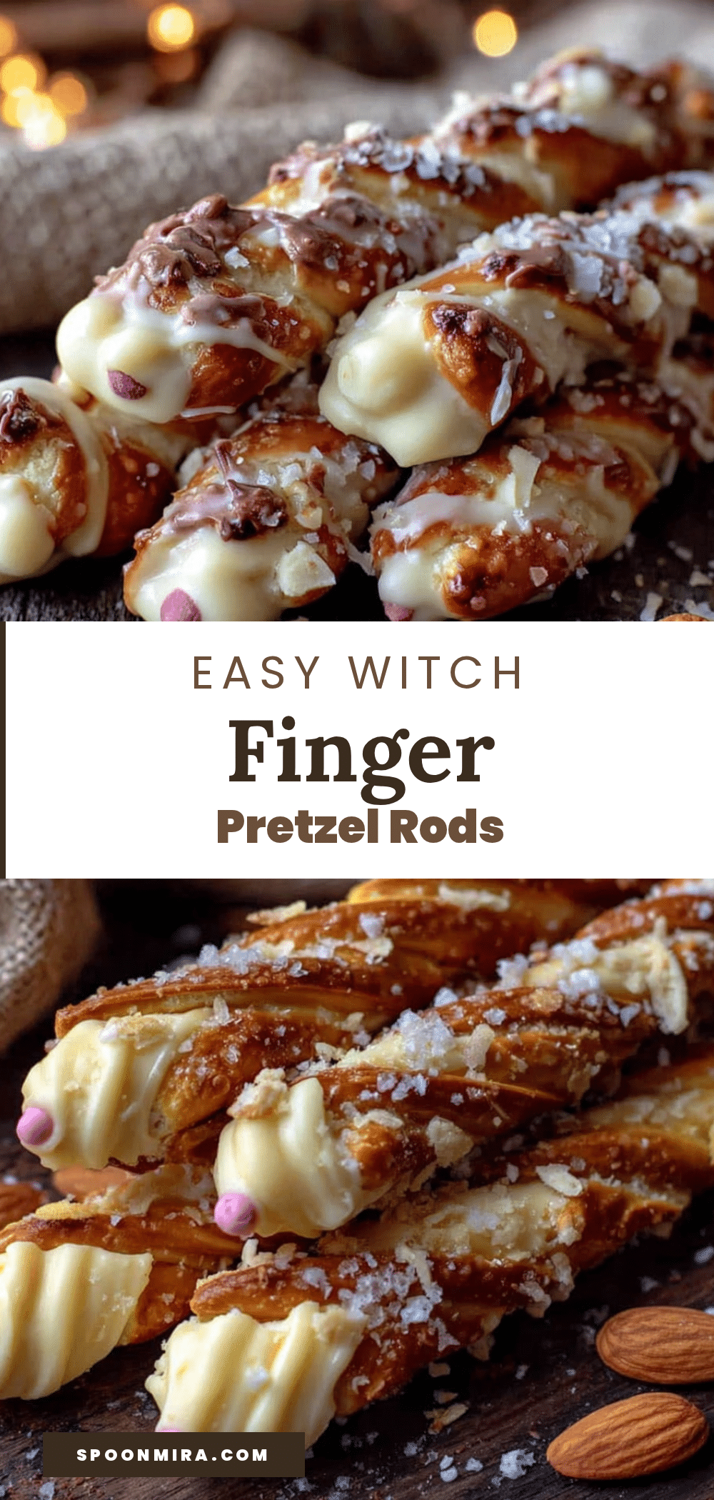 witch finger pretzel rods recipe